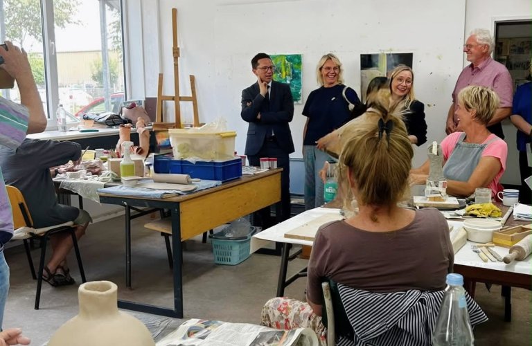 Zu Besuch im Kunstverein mit Wissenschafts- und Kulturminister Falko Mohrs